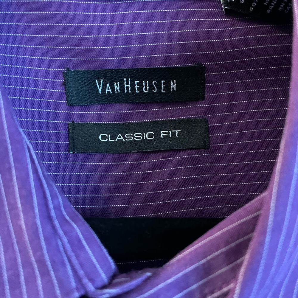 Van Heusen casual dress shirt XL purple - Picture 2 of 6
